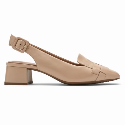 Rockport Total Motion Esma Woven Heels Damen Beige QOP-102675